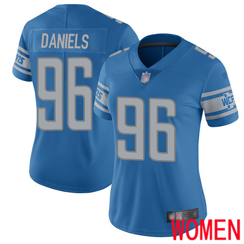 Detroit Lions Limited Blue Women Mike Daniels Home Jersey NFL Football 96 Vapor Untouchable